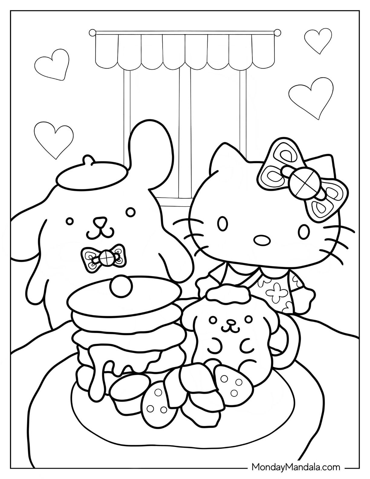 hello kitty coloring pages pinterest