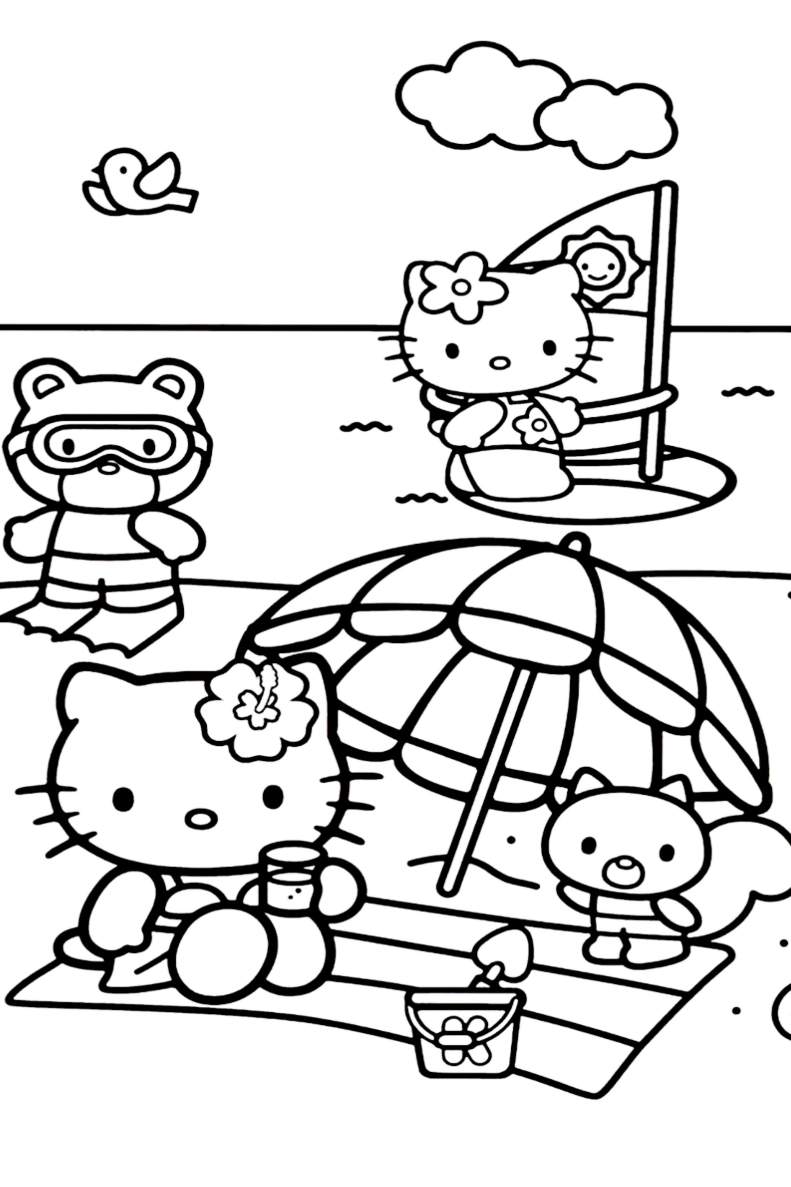 hello kitty coloring pages sanrio