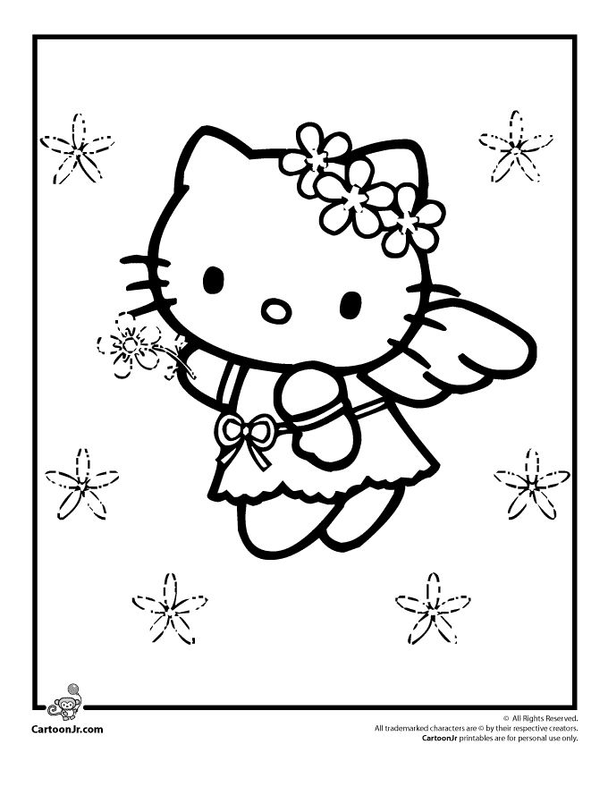 hello kitty coloring pages school