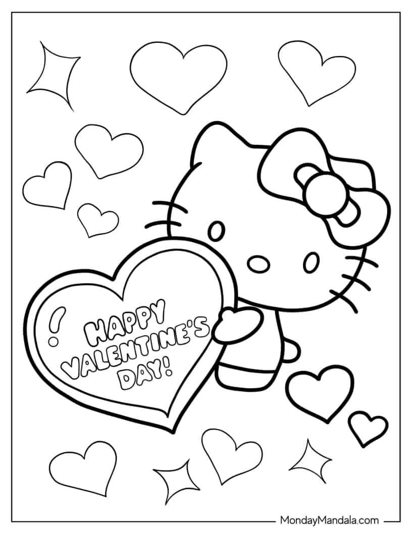 hello kitty coloring pages strawberry