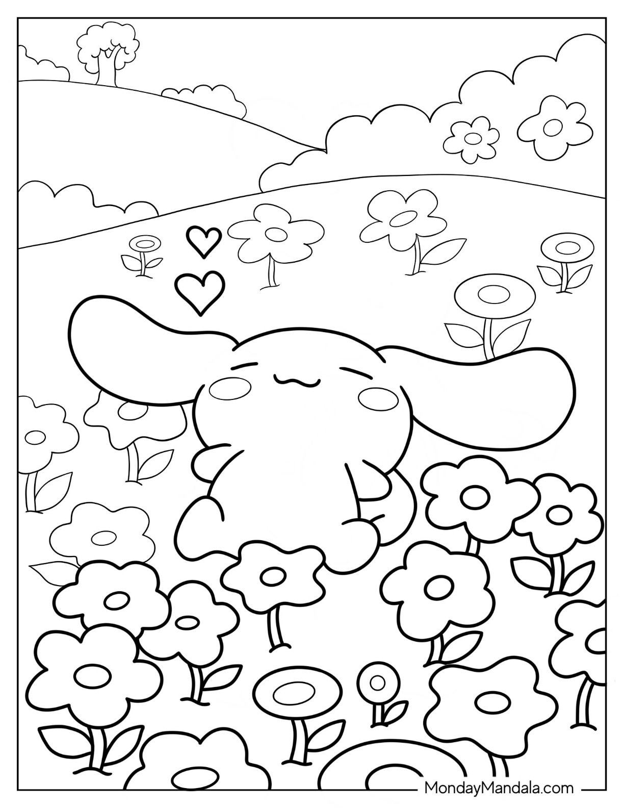 hello kitty coloring pages summer