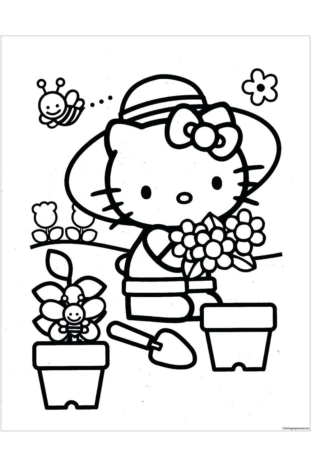 hello kitty food coloring pages