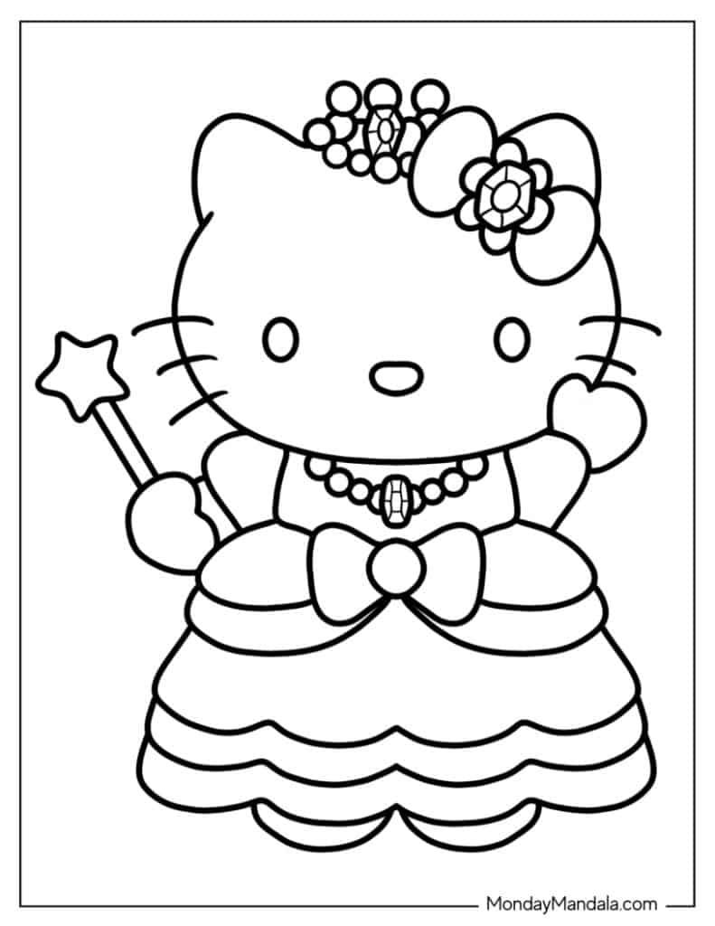 hello kitty ice cream coloring pages