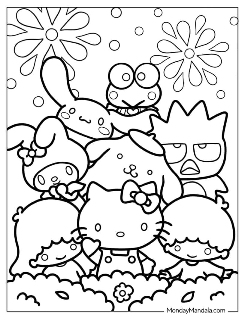 hello kitty learning coloring pages