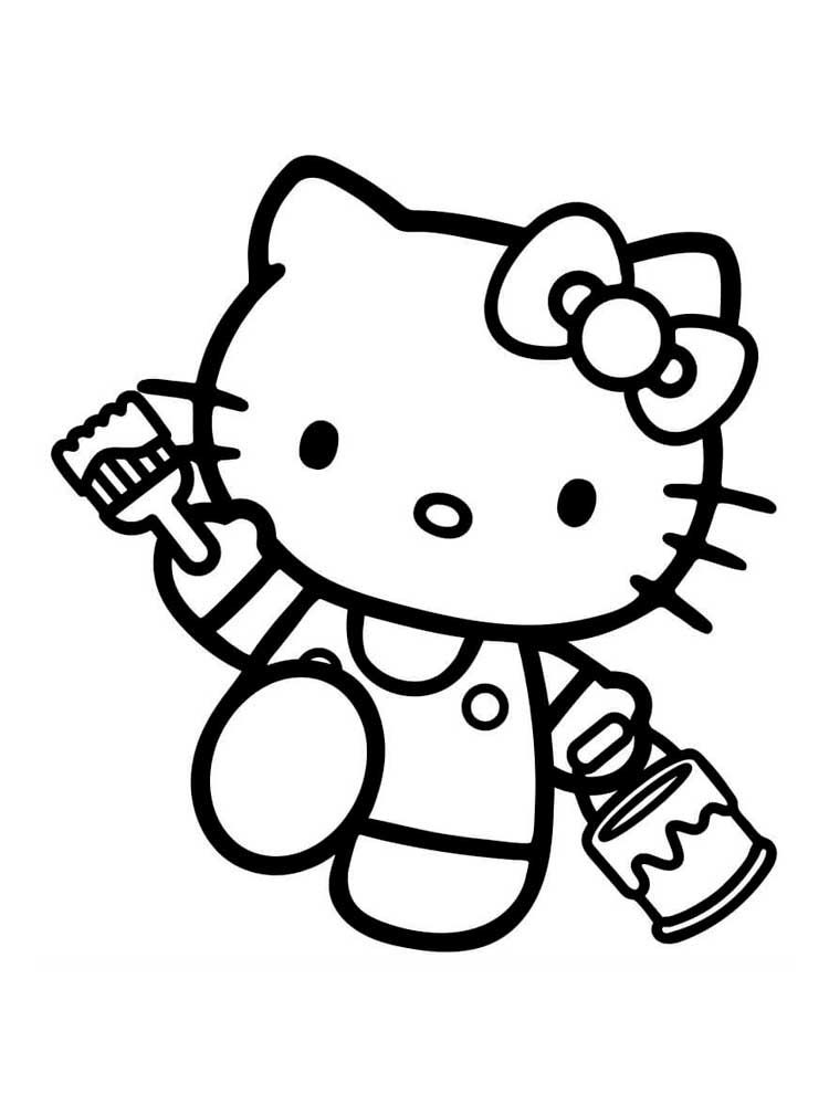 hello kitty wallpaper coloring pages