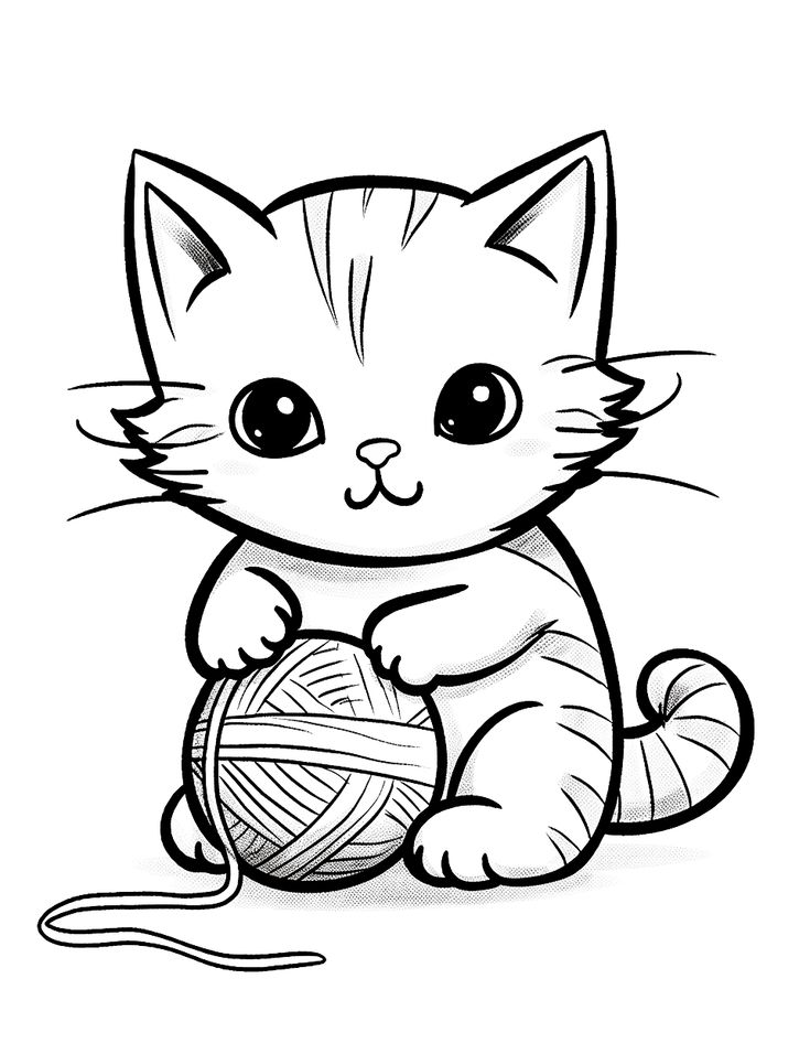 kitten coloring book pages