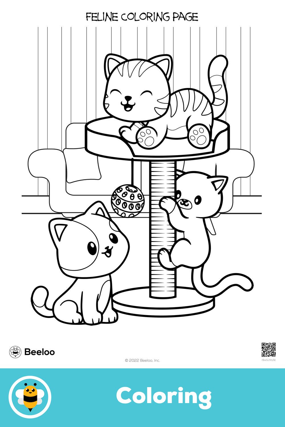 kitty coloring page