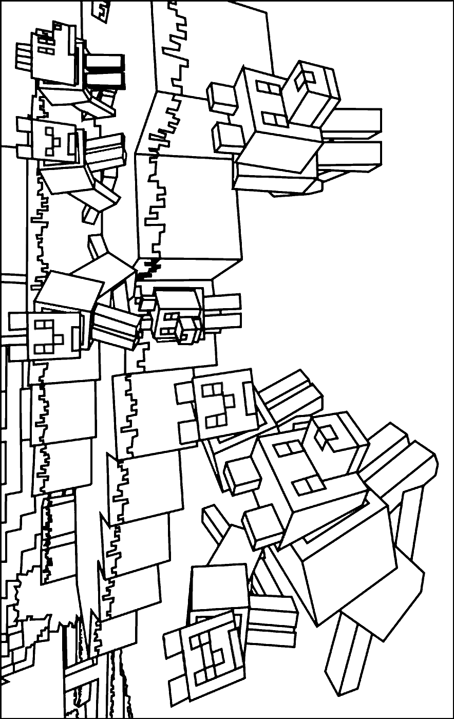 Minecraft Coloring Pages for Kids 1