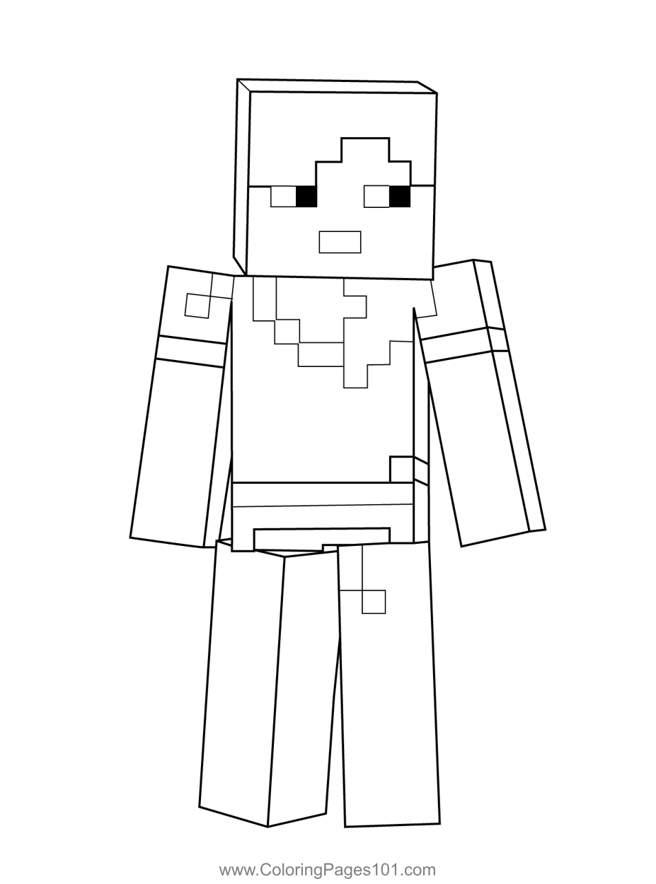 Minecraft Coloring Pages for Kids 10