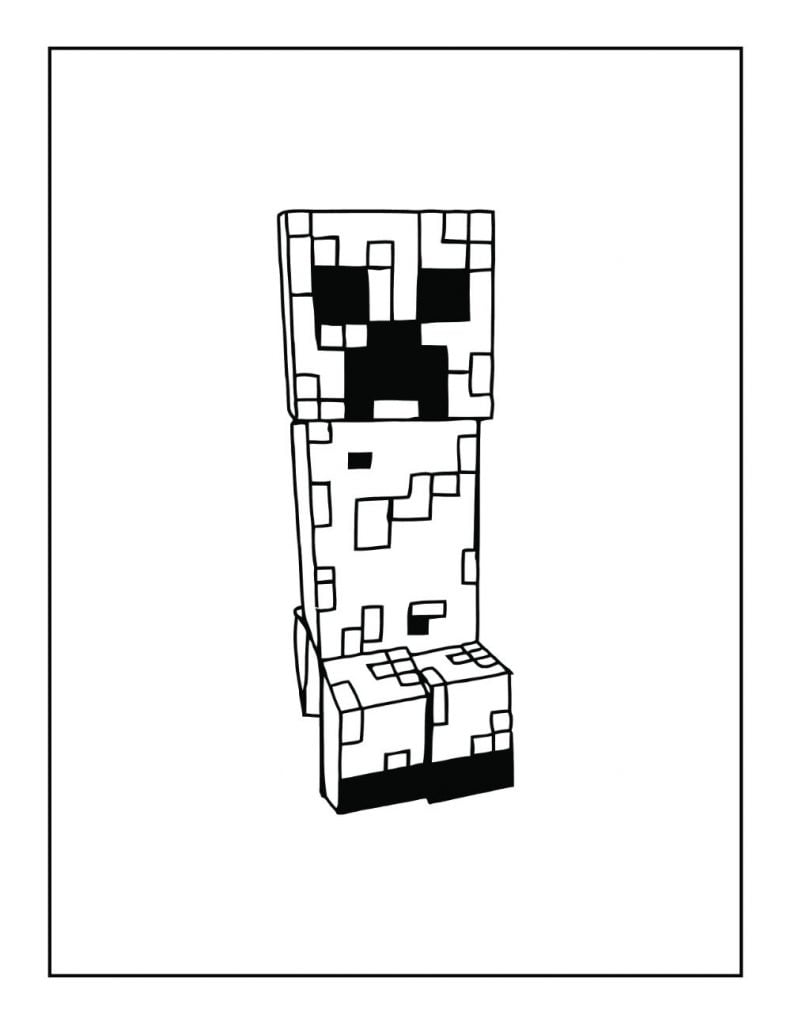 Minecraft Coloring Pages for Kids 100