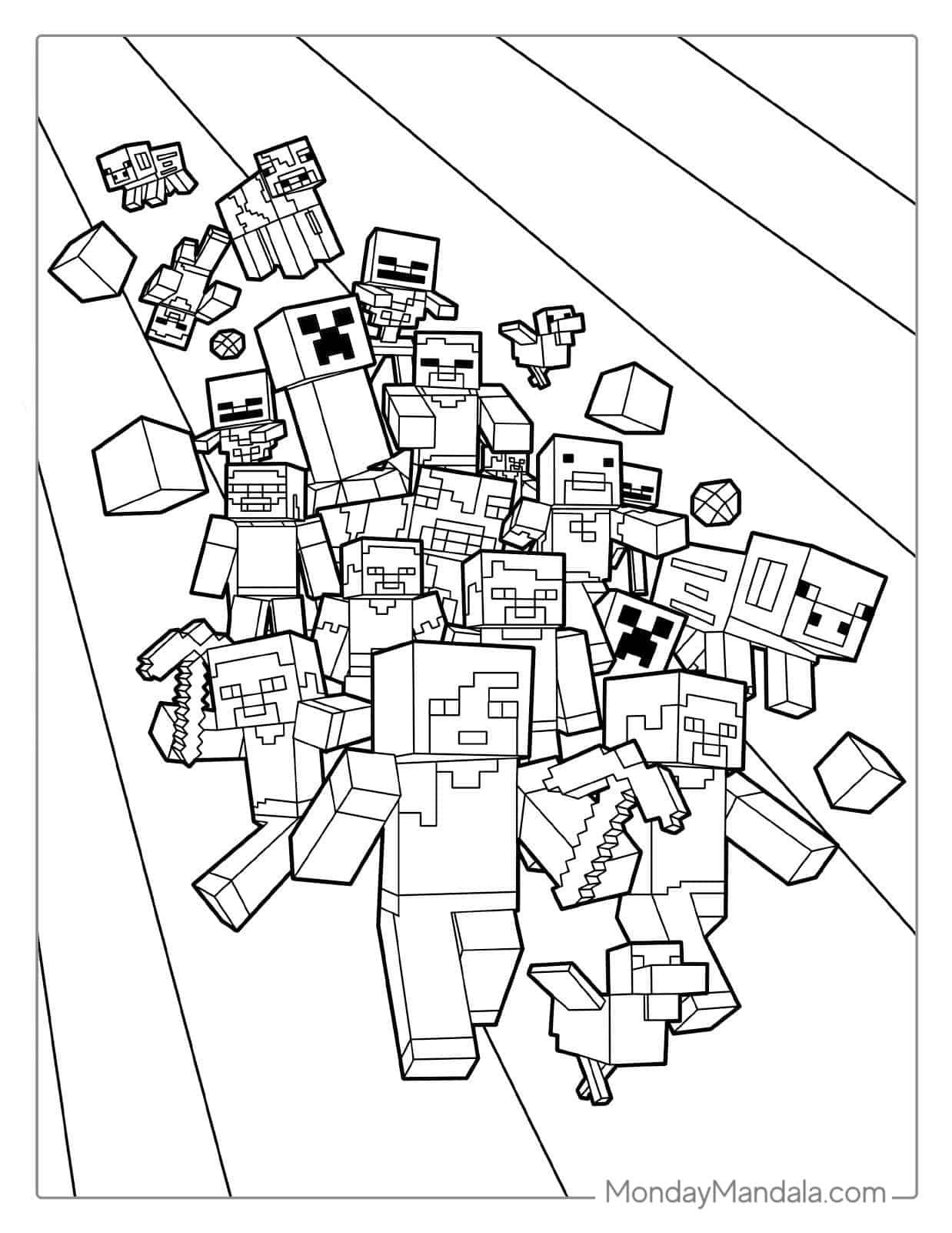 Minecraft Coloring Pages for Kids 105