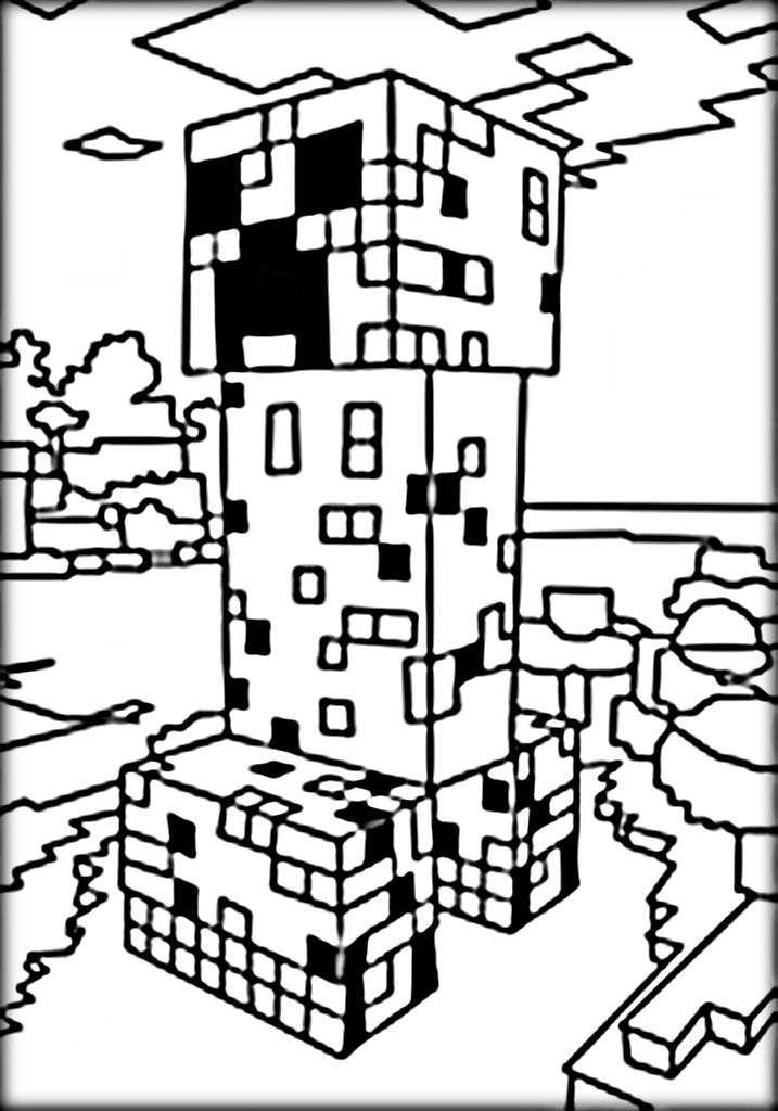 Minecraft Coloring Pages for Kids 106