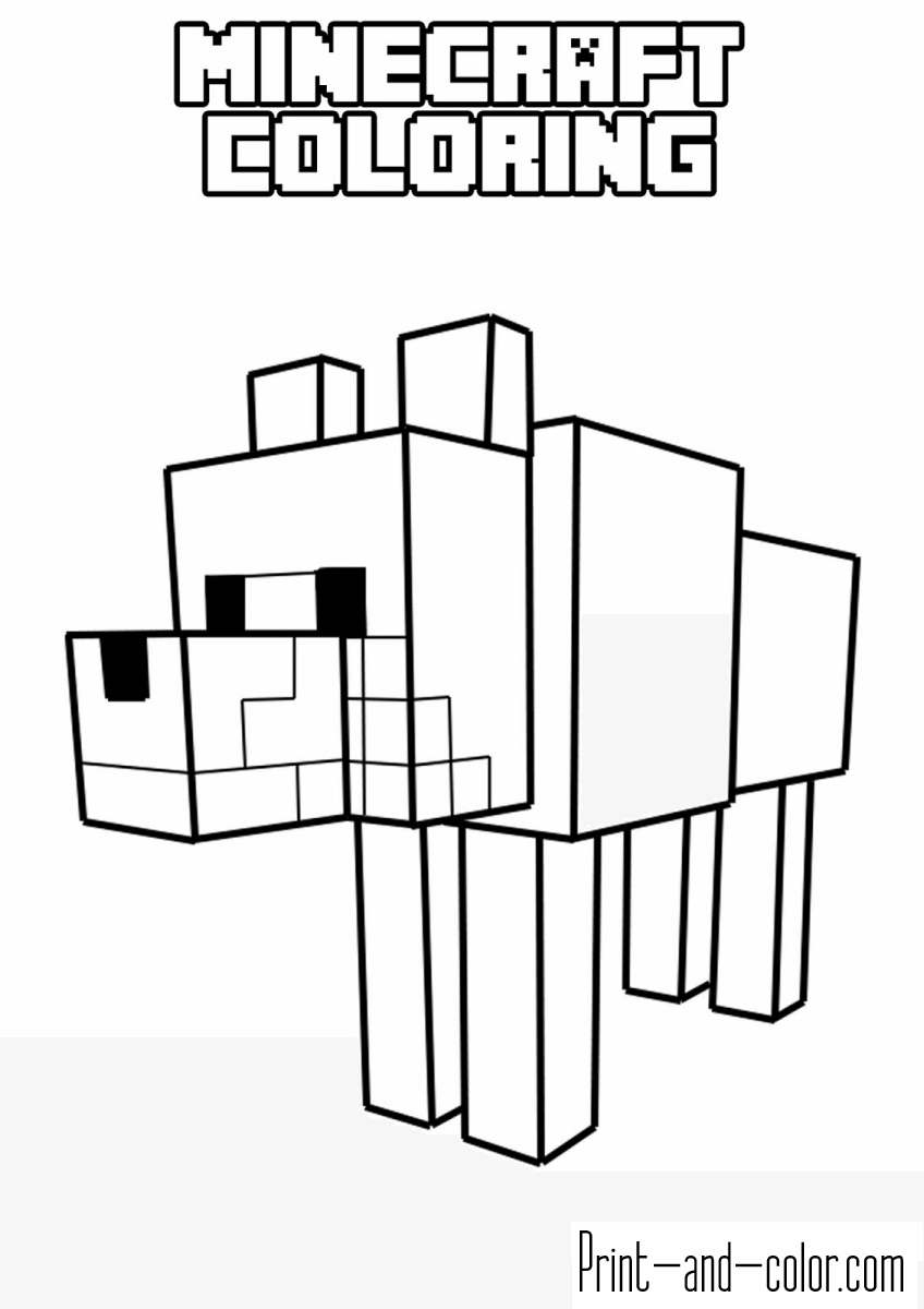 Minecraft Coloring Pages for Kids 107