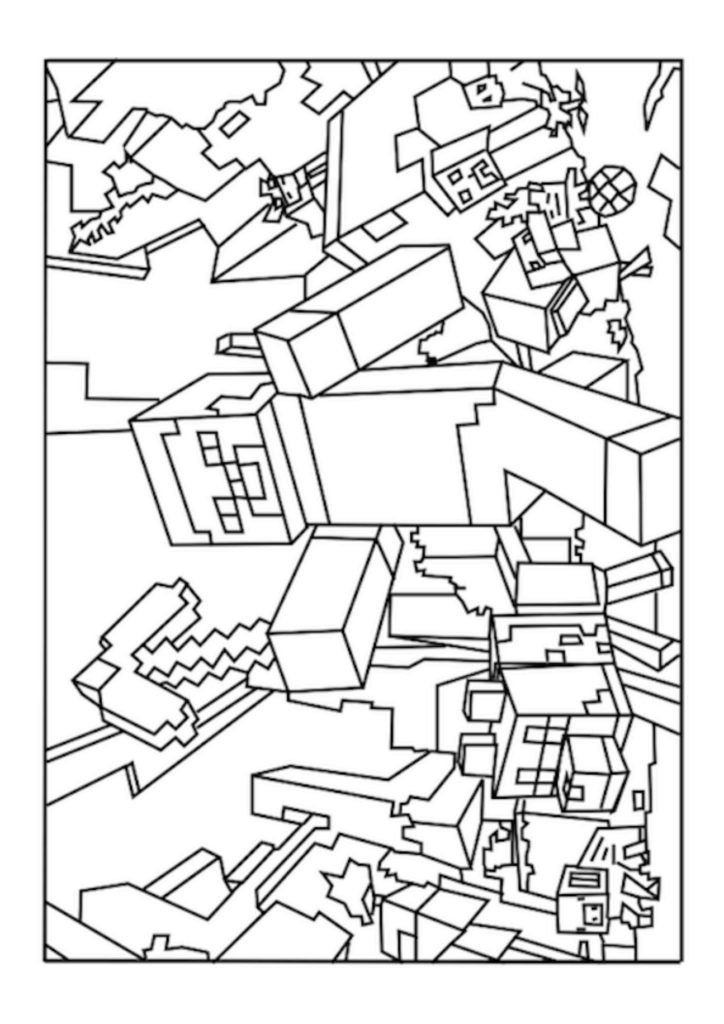 Minecraft Coloring Pages for Kids 108