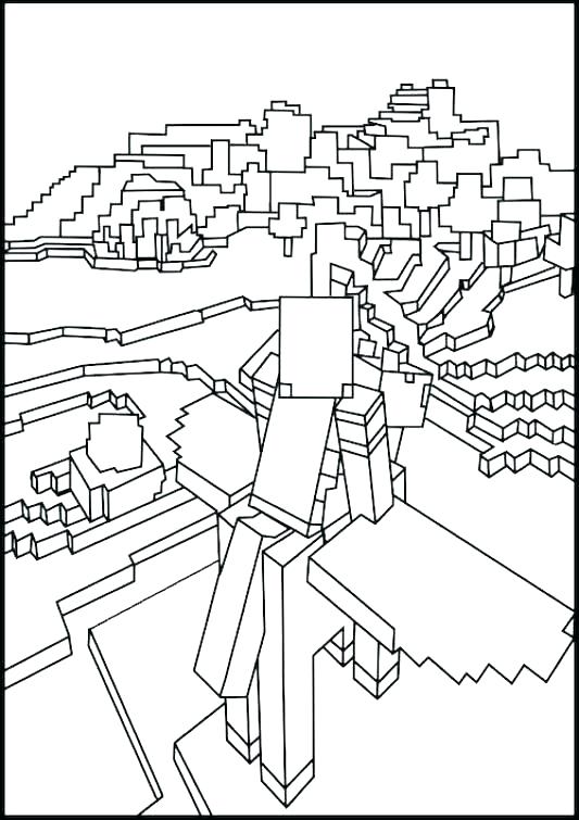 Minecraft Coloring Pages for Kids 11