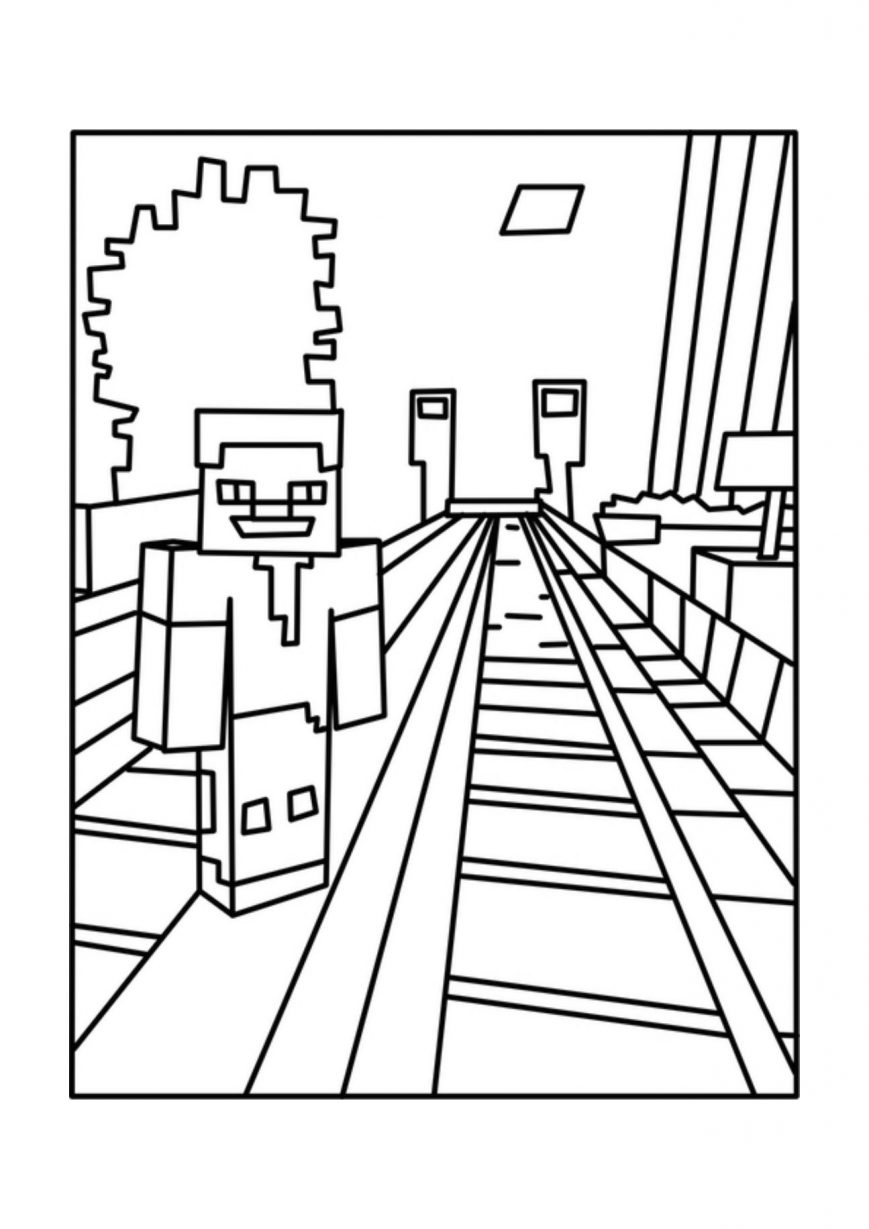 Minecraft Coloring Pages for Kids 111