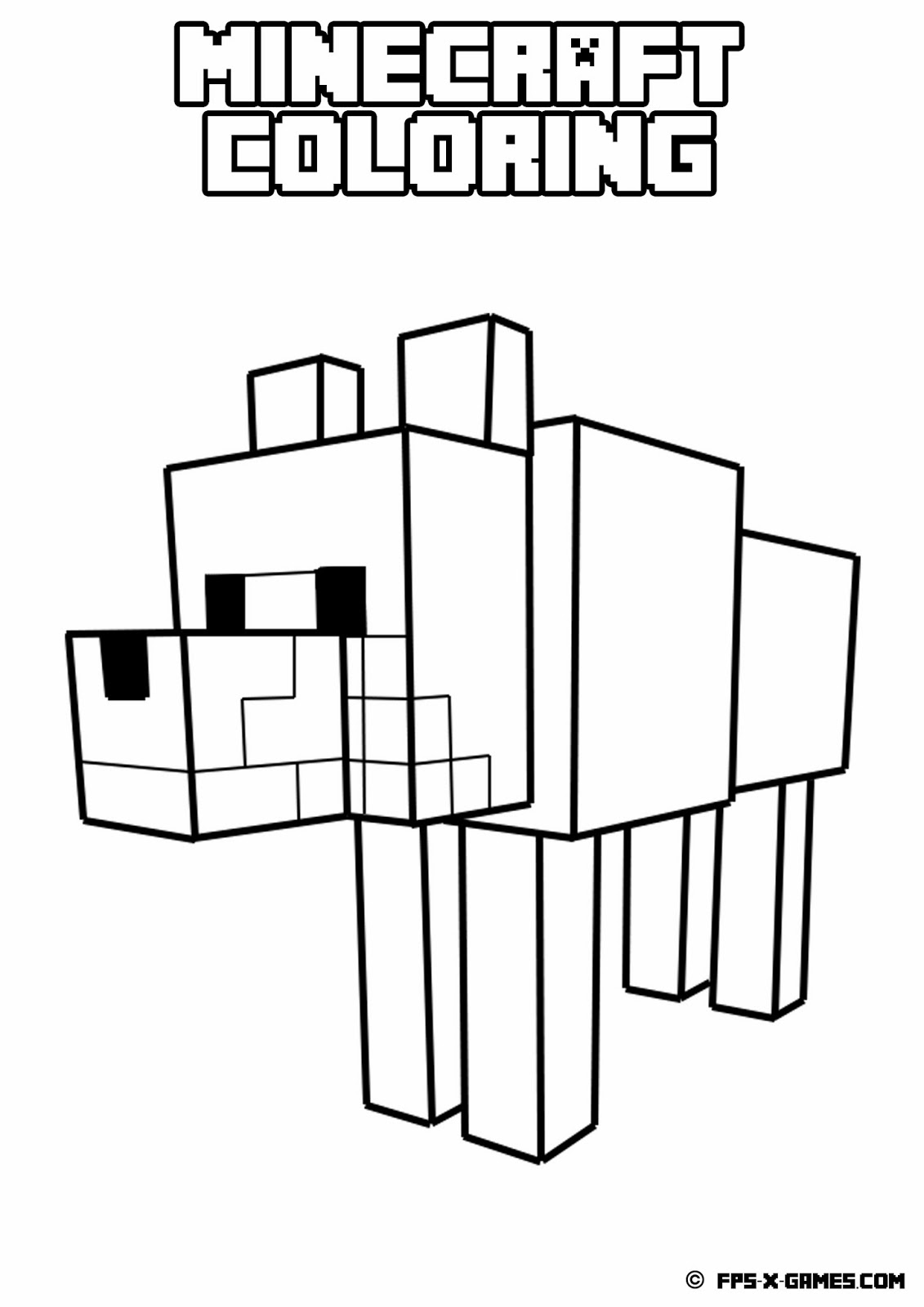 Minecraft Coloring Pages for Kids 112