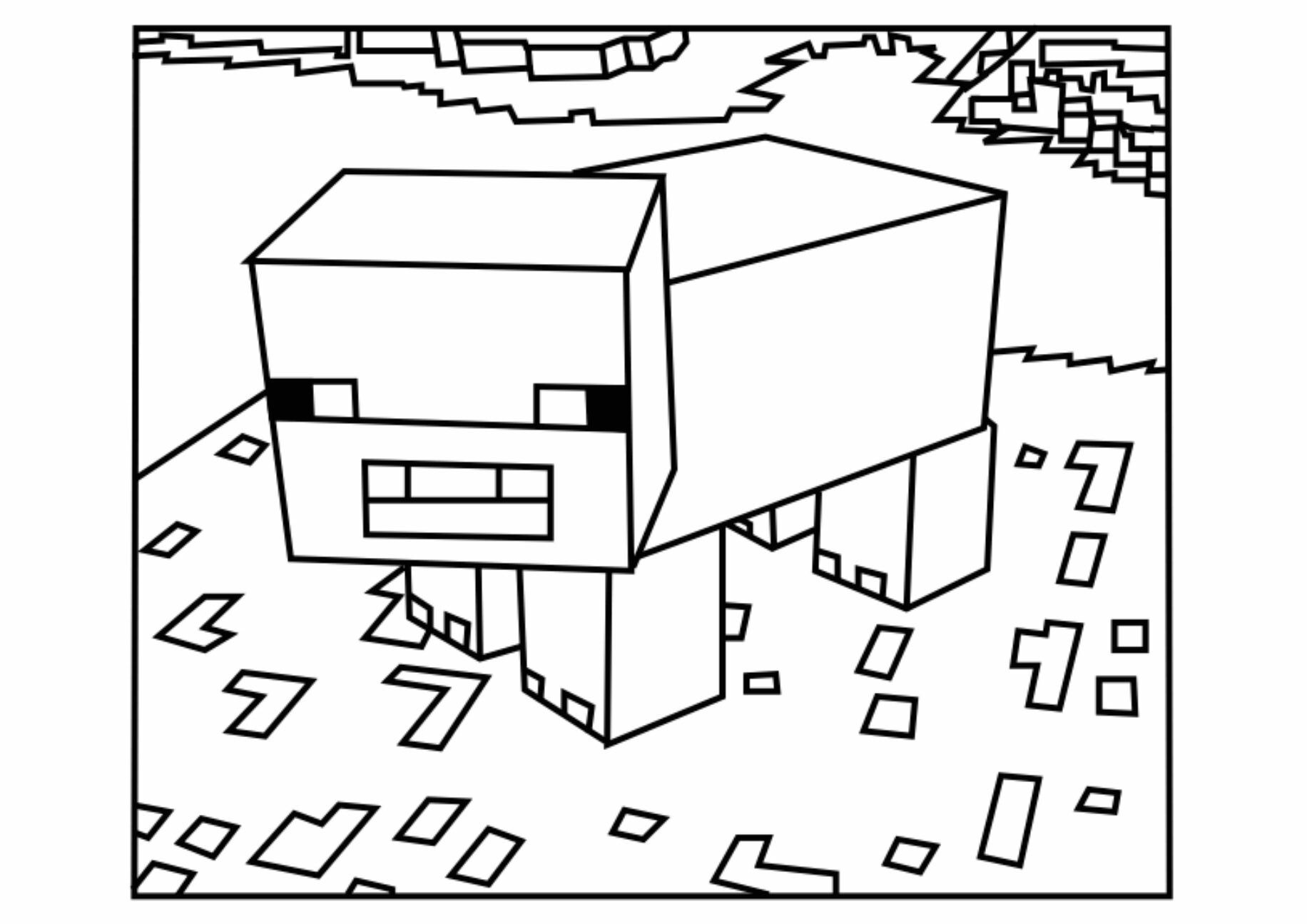 Minecraft Coloring Pages for Kids 114