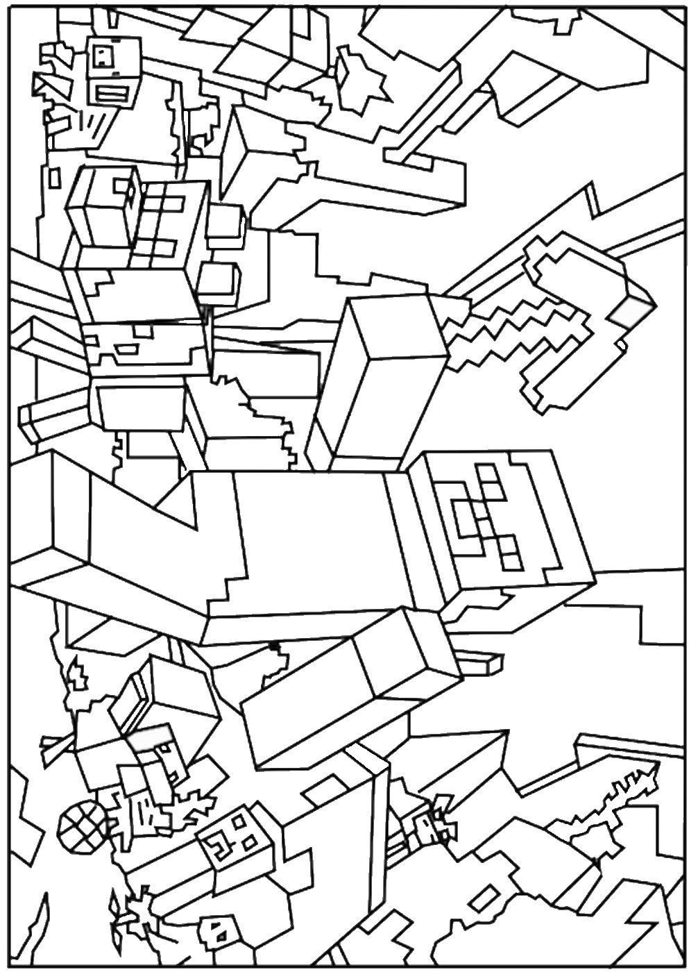 Minecraft Coloring Pages for Kids 123