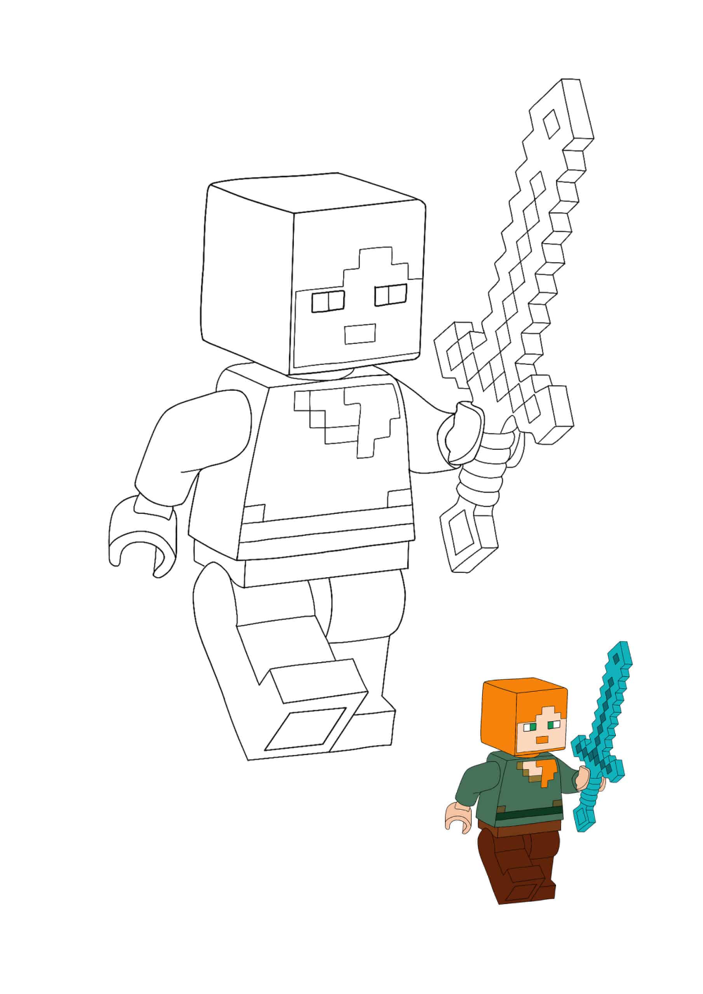 Minecraft Coloring Pages for Kids 124