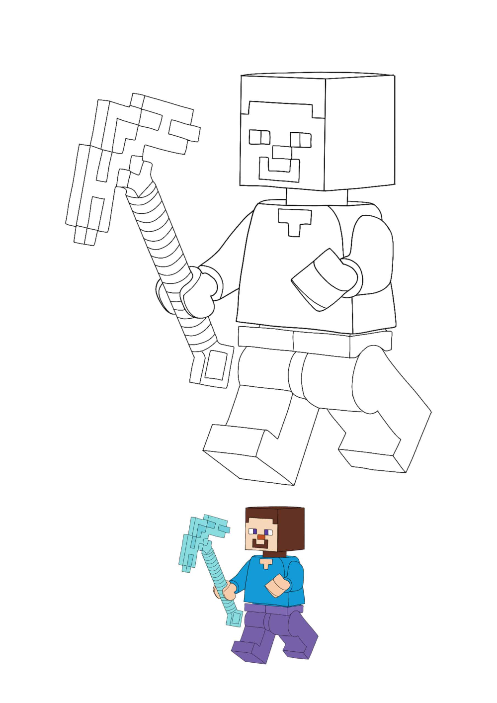 Minecraft Coloring Pages for Kids 125