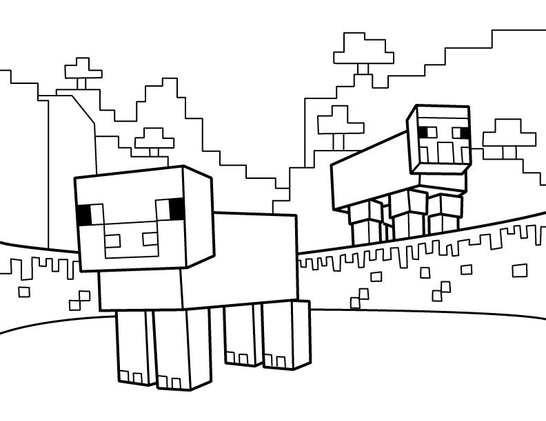 Minecraft Coloring Pages for Kids 128