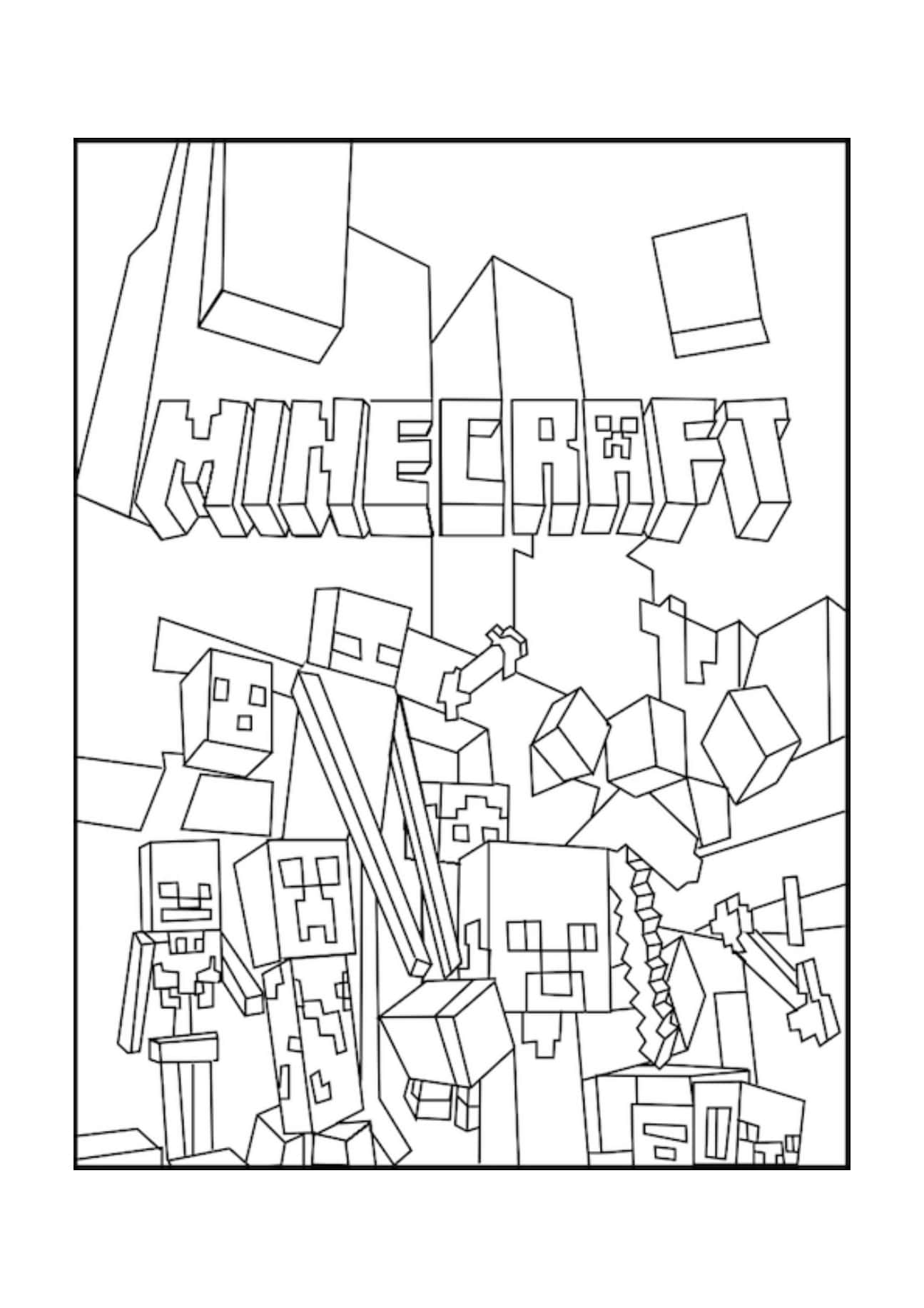 Minecraft Coloring Pages for Kids 129