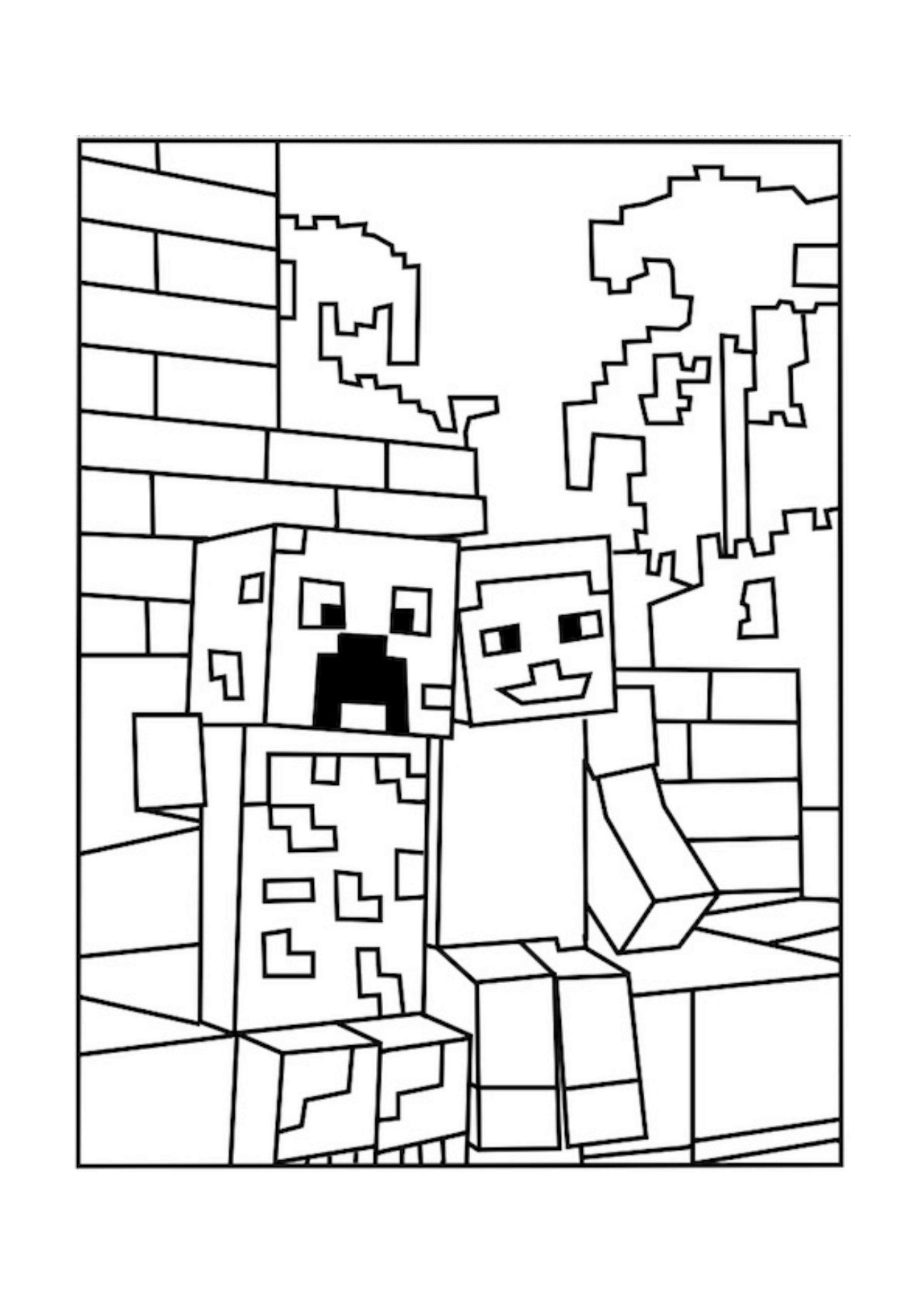 Minecraft Coloring Pages for Kids 13