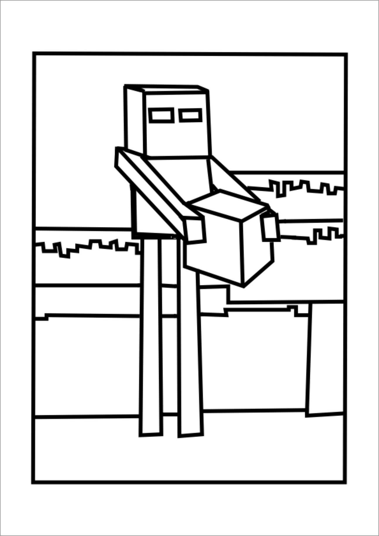 Minecraft Coloring Pages for Kids 131