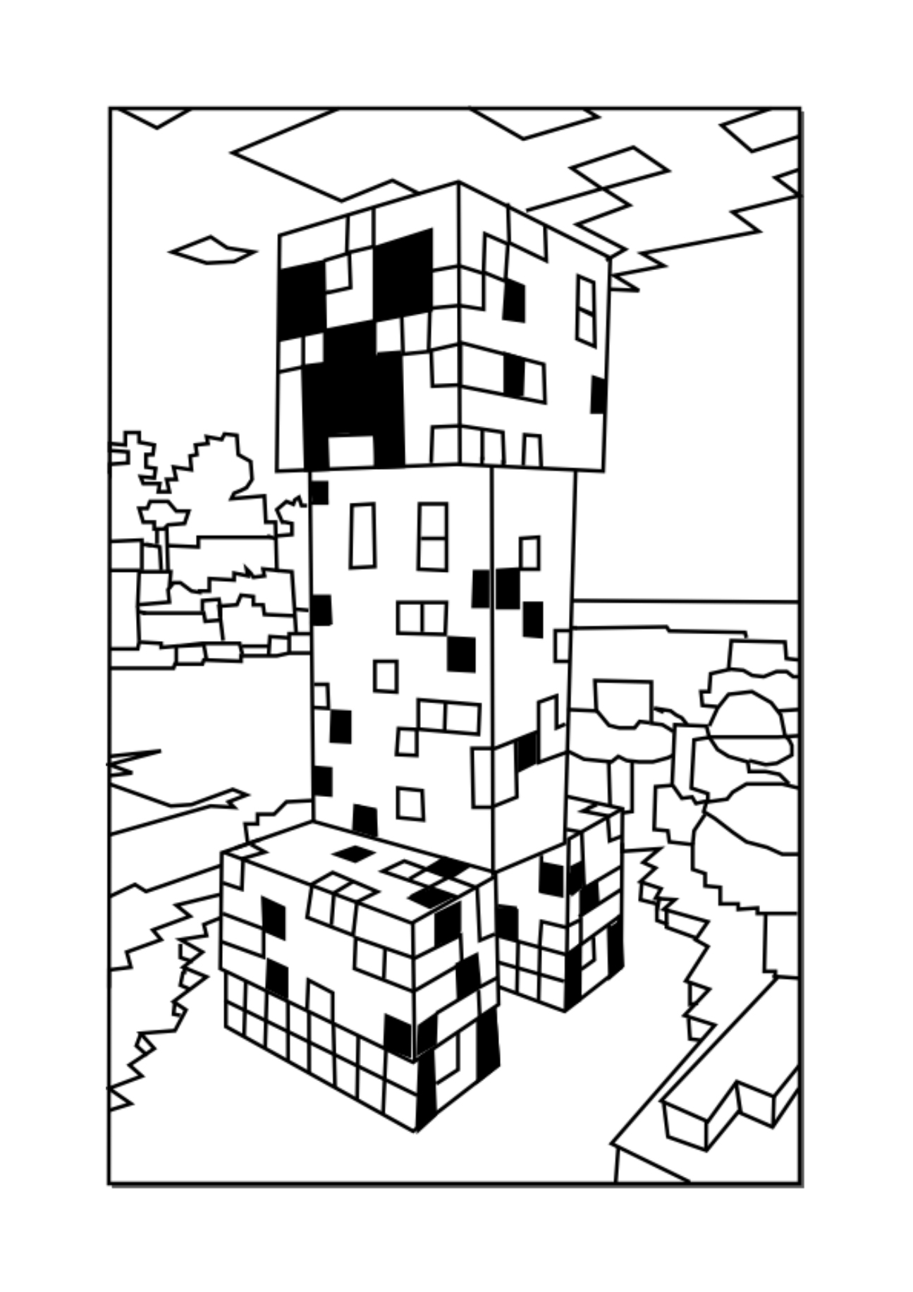 Minecraft Coloring Pages for Kids 133