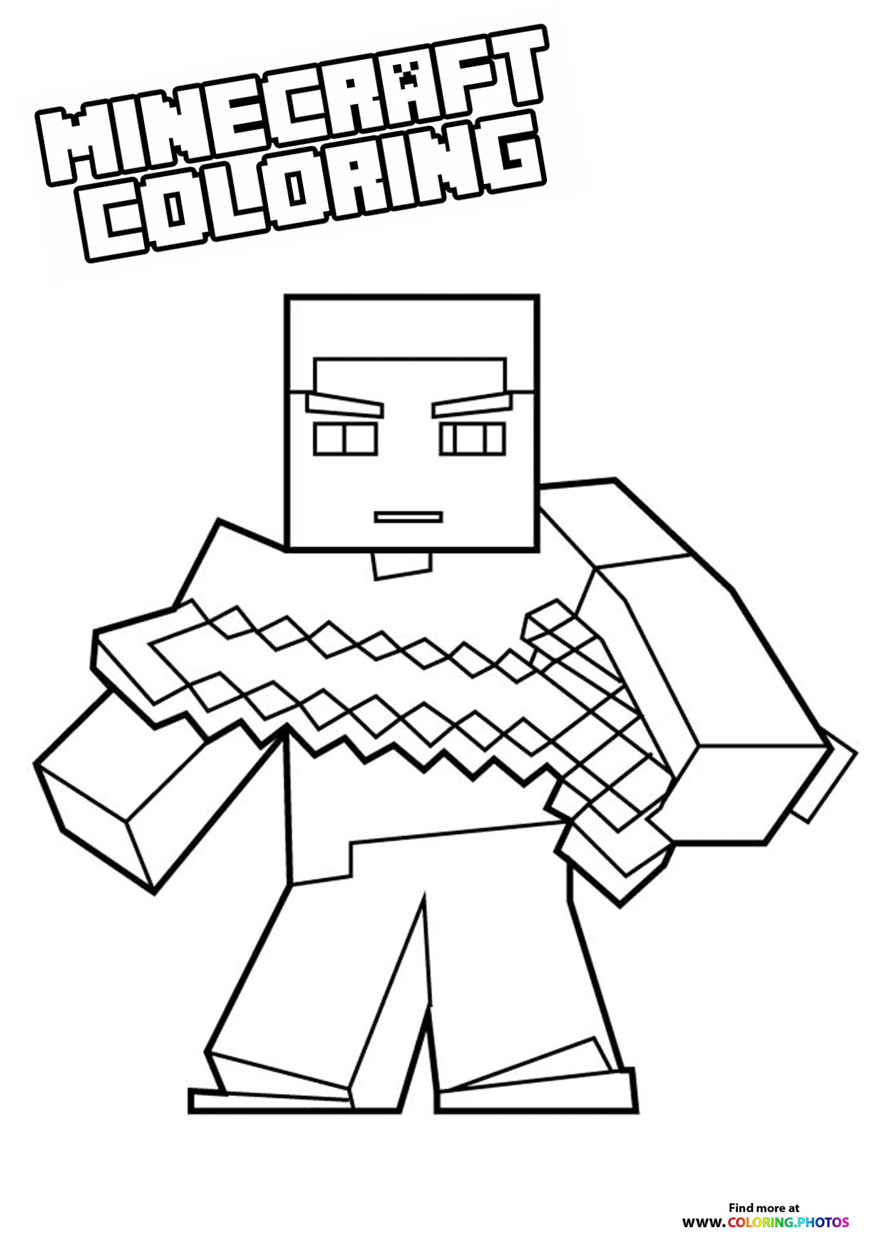 Minecraft Coloring Pages for Kids 14