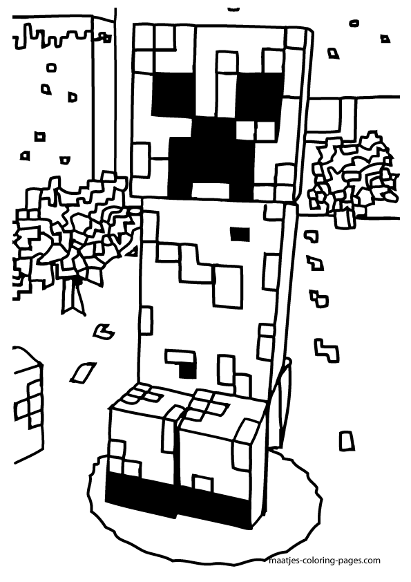 Minecraft Coloring Pages for Kids 165