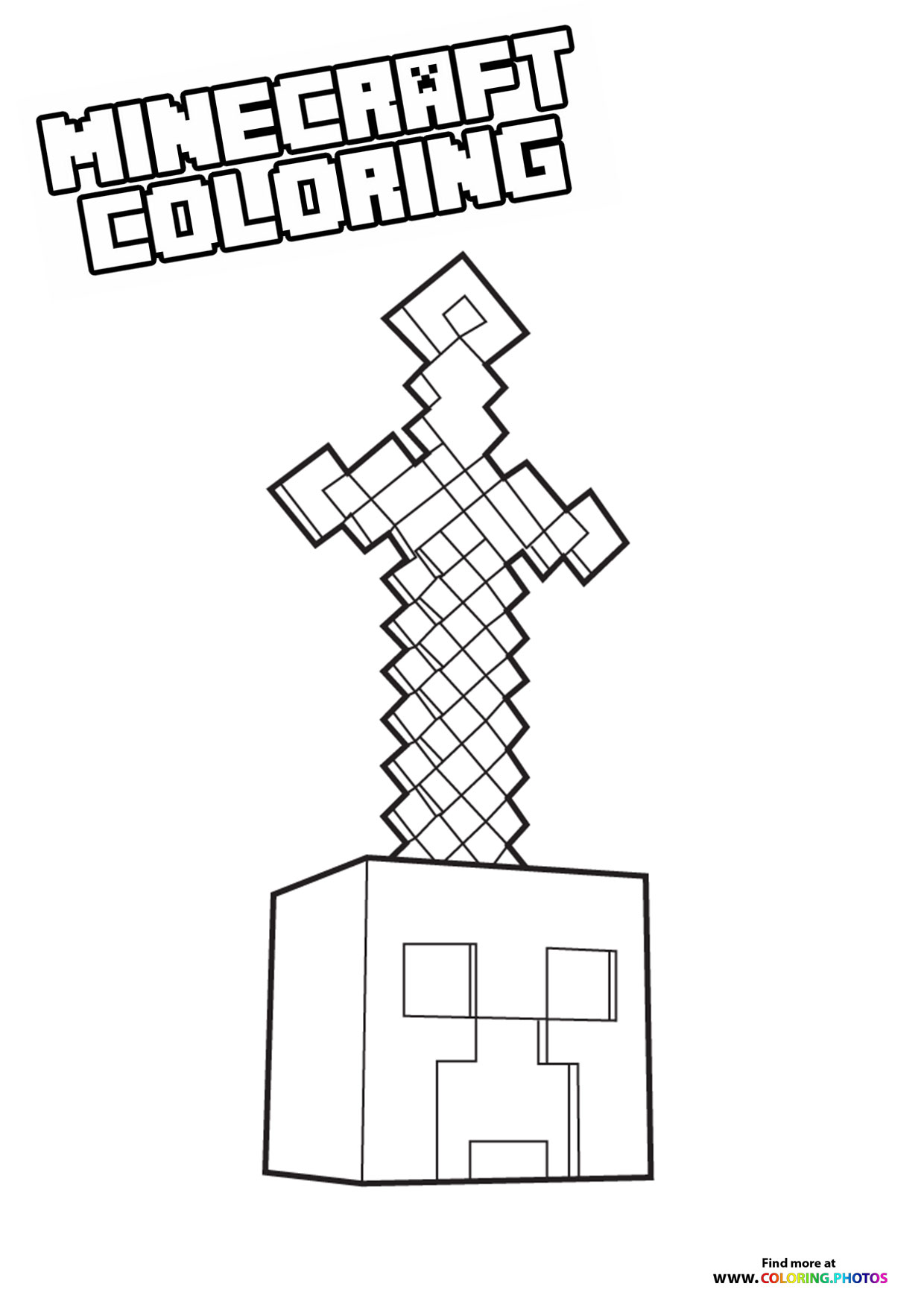 Minecraft Coloring Pages for Kids 166