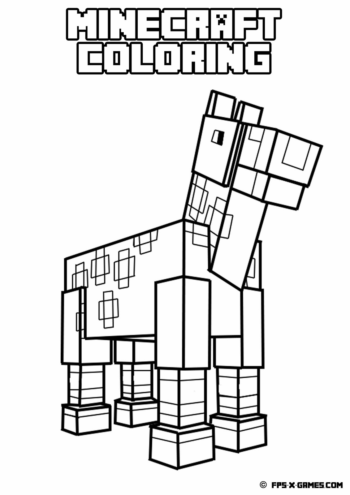 Minecraft Coloring Pages for Kids 17