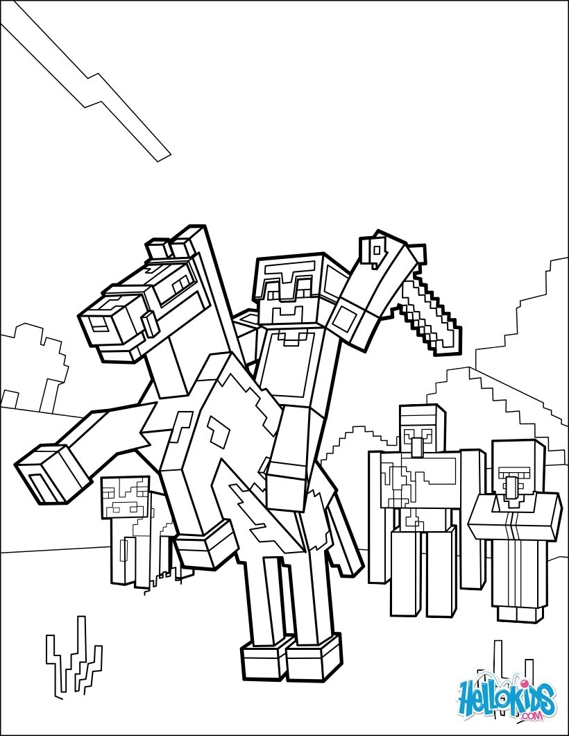 Minecraft Coloring Pages for Kids 19