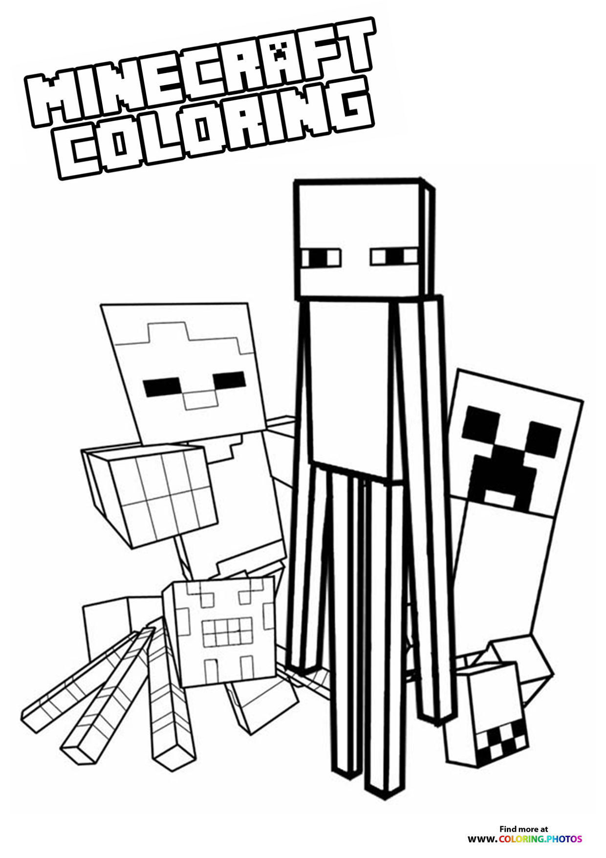 Minecraft Coloring Pages for Kids 2