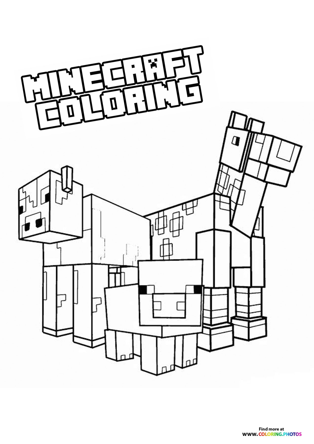 Minecraft Coloring Pages for Kids 22