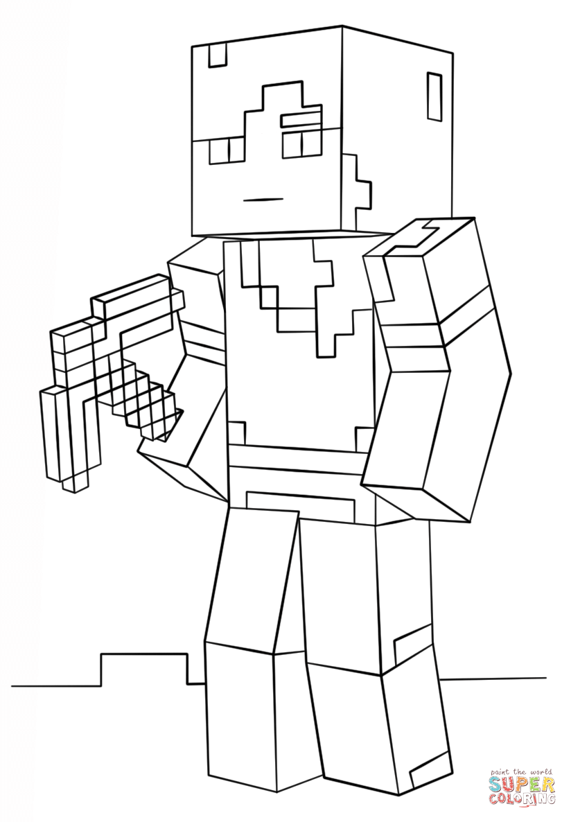 Minecraft Coloring Pages for Kids 23