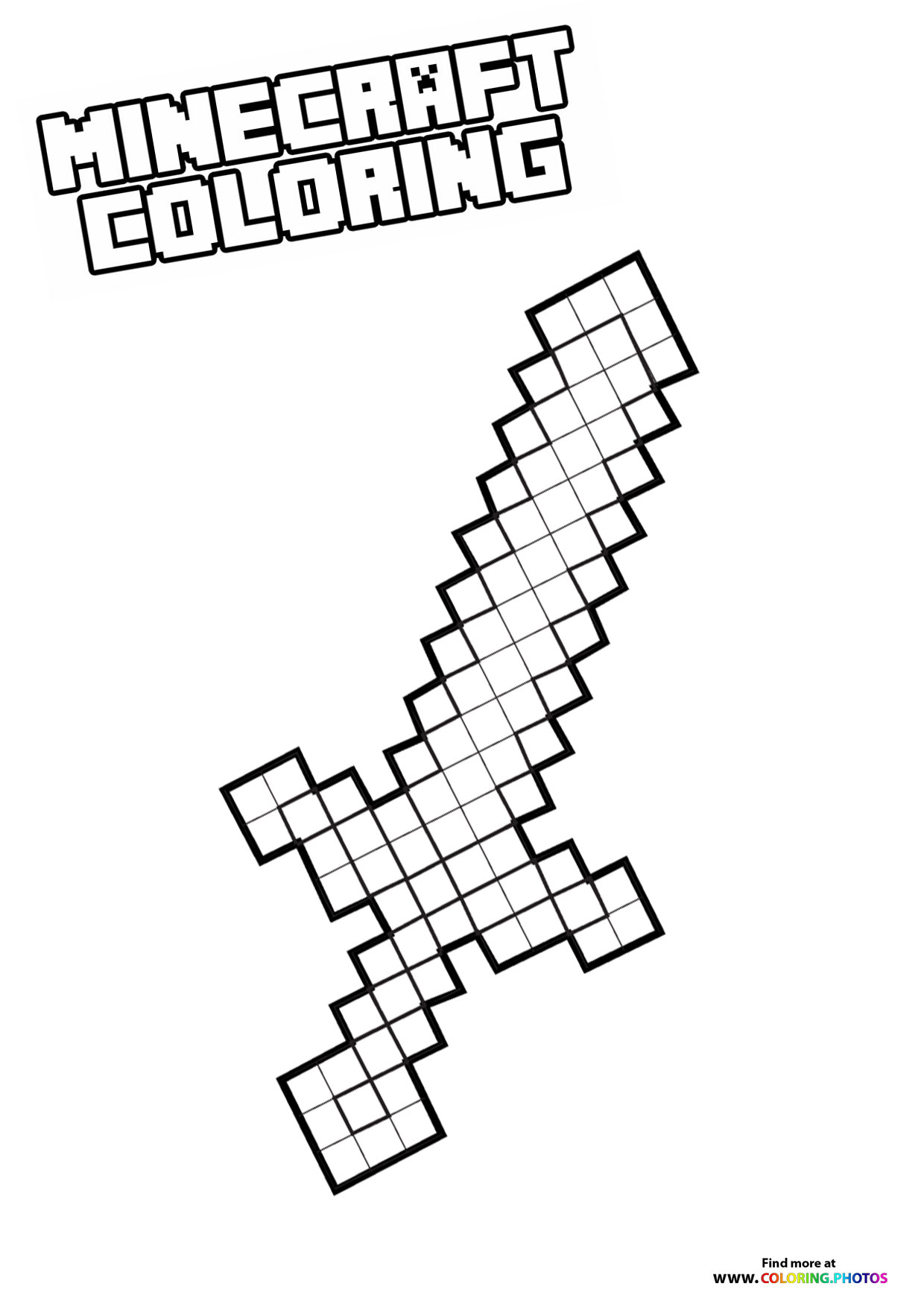 Minecraft Coloring Pages for Kids 3