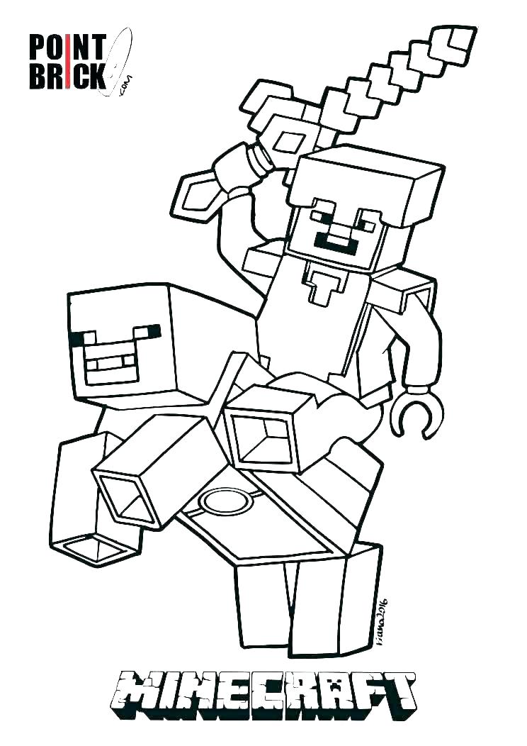Minecraft Coloring Pages for Kids 30