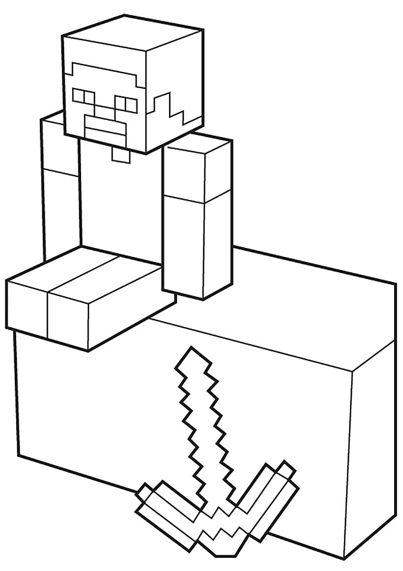 Minecraft Coloring Pages for Kids 39