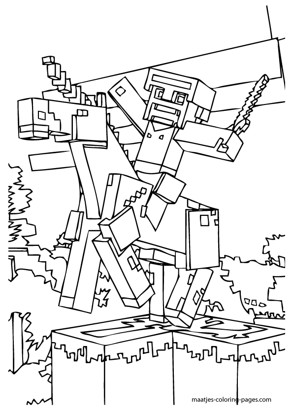 Minecraft Coloring Pages for Kids 42