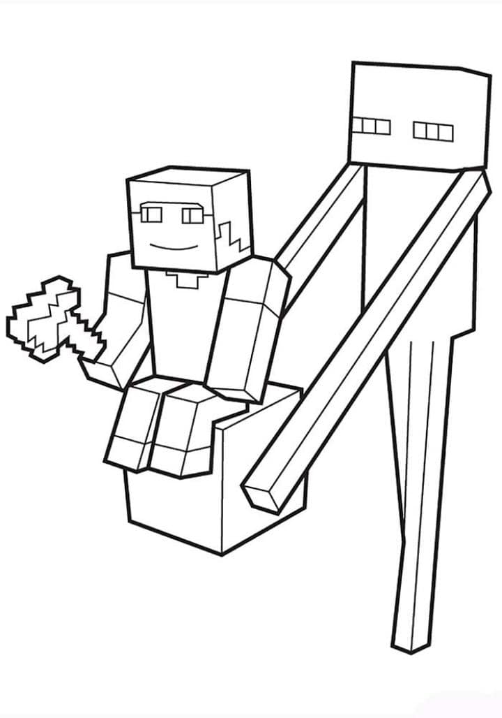 Minecraft Coloring Pages for Kids 43