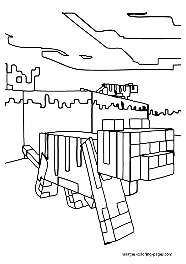 Minecraft Coloring Pages for Kids 44