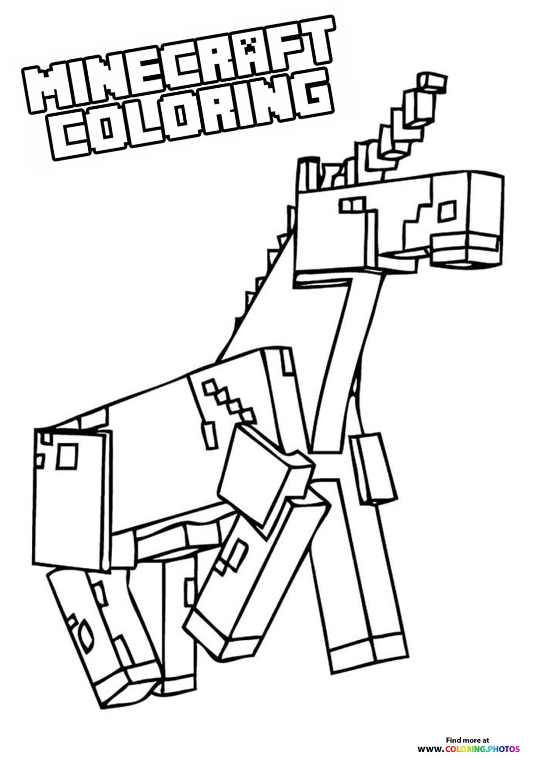 Minecraft Coloring Pages for Kids 46