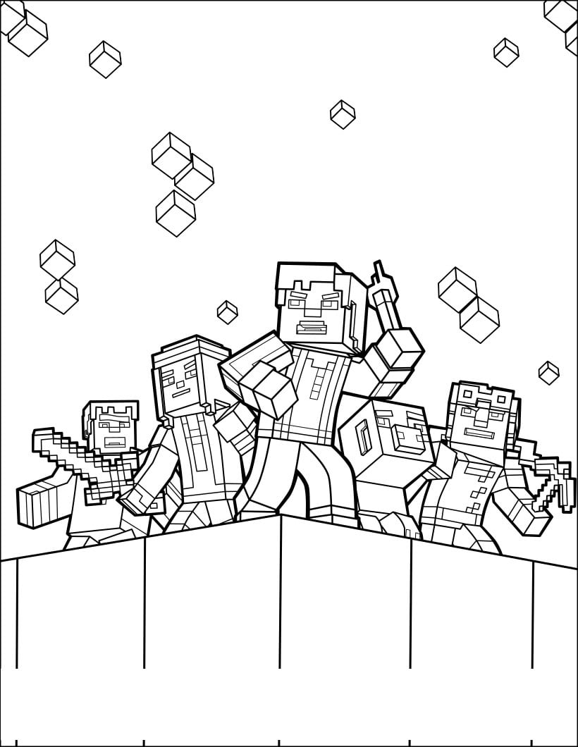 Minecraft Coloring Pages for Kids 49