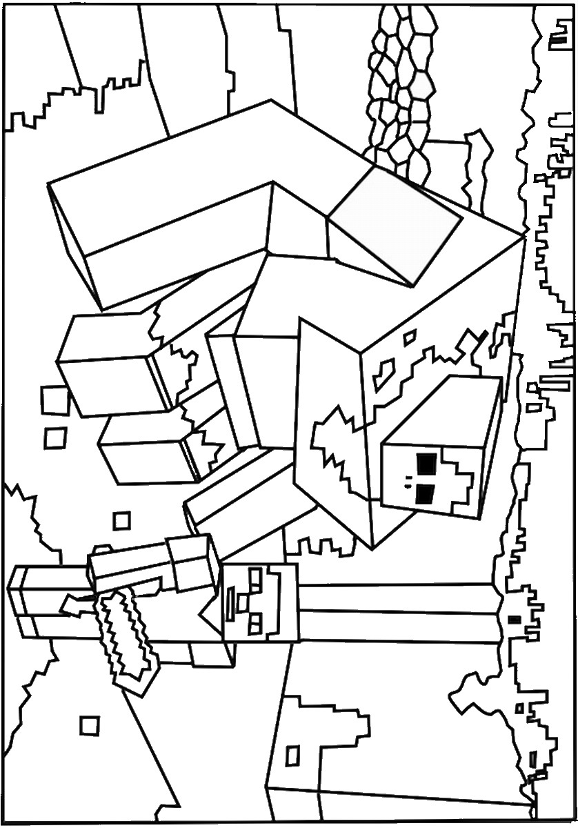 Minecraft Coloring Pages for Kids 50