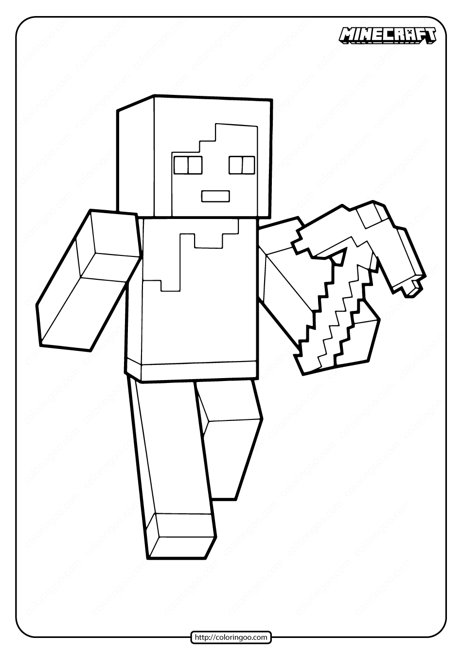 Minecraft Coloring Pages for Kids 55