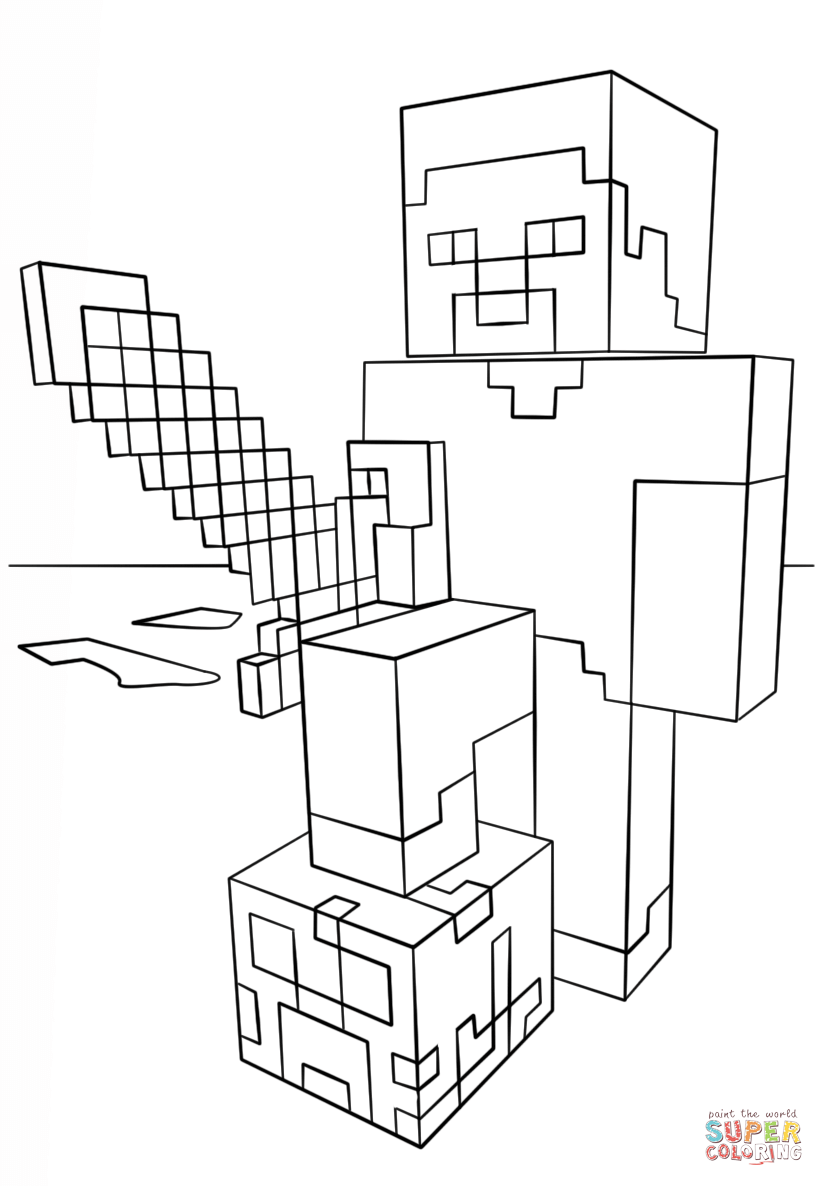 Minecraft Coloring Pages for Kids 57