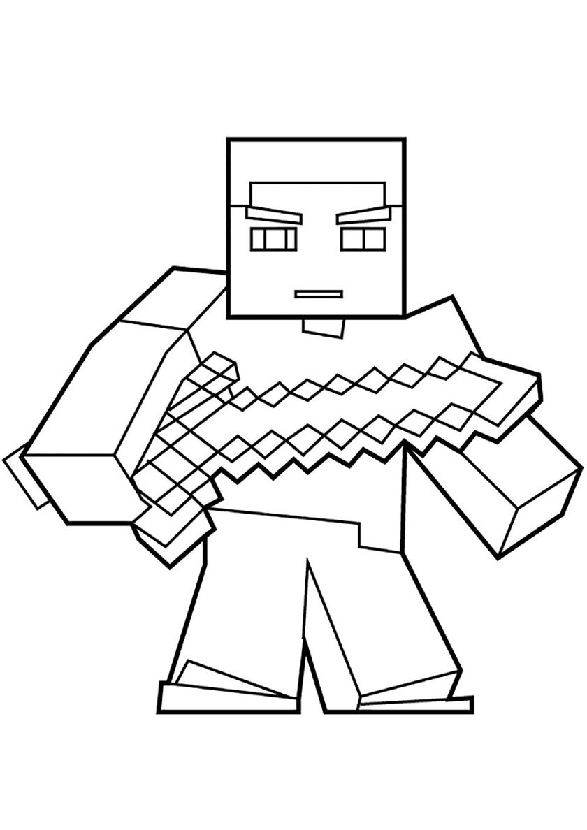 Minecraft Coloring Pages for Kids 7